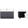 Černý borovicový TV stolek Frederica 75 x 39,5 cm