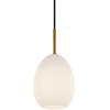 Opálově bílé závěsné světlo Halo Design Bodø 14 cm