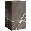 Hnědo šedý mramorový noční/odkládací stolek AUDO PLINTH 30 x 30 cm