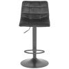 Černá sametová barová židle Nellie 63-83 cm