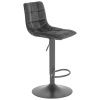 Černá sametová barová židle Nellie 63-83 cm