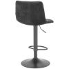 Černá sametová barová židle Nellie 63-83 cm