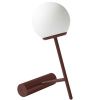 Vínově červená kovová stolní lampa AUDO PHARE 23 cm