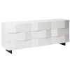 Bílá komoda Marco Barotti Linea Diamond 180 x 45 cm