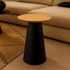 Dubový odkládací stolek Marco Barotti 45 cm s matnou černou podnoží -fv-interier-25
