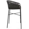 Černá pletená barová židle Kave Home Yanet 80 cm