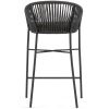 Černá pletená barová židle Kave Home Yanet 80 cm