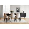 Černý jasanový rozkládací jídelní stůl ROWICO FENWOOD 180-220-260 x 90 cm