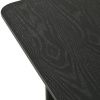 Černý jasanový rozkládací jídelní stůl ROWICO FENWOOD 180-220-260 x 90 cm