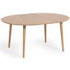 Dubový rozkládací jídelní stůl Kave Home Oqui 120-200 x 120 cm
