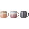 Set tří pestrobarevných keramických hrnečků Bloomingville Cloe 380 ml