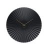 Černé kulaté nástěnné hodiny Trivet 50 cm