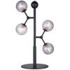 Skleněná stolní lampa Atom
