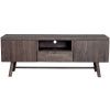 Tmavě hnědý dubový TV stolek ROWICO BROOKLYN 160 x 45 cm