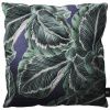 Zeleno modrý sametový polštář CXL Jungle 50 x 50 cm s motivem