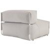 Světle šedý látkový zahradní modul s opěradlem Kave Home Square 101 x 101 cm