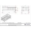 Bílá borovicová dětská postýlka Vipack Toddler 70 x 140 cm