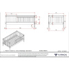 Bílá borovicová dětská postýlka Vipack Toddler 70 x 140 cm