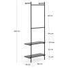 301677 7 cerny kovovy nastenny vesak kave home galatia 162 x 60 cm