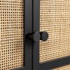 Černá lakovaná komoda s ratanovou výplní WLL GUUJI 70 x 38 cm -fv-interier-25