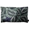 Zeleno modrý sametový polštář CXL Jungle 52 x 28 cm s motivem