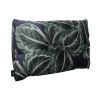Zeleno modrý sametový polštář CXL Jungle 52 x 28 cm s motivem