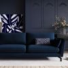 Modro bílý sametový polštář CXL Navy 50 x 28 cm s motivem -fv-interier-25