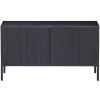 Černý borovicový TV stolek Gravia 100 x 44 cm