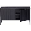 Černý borovicový TV stolek Gravia 100 x 44 cm