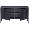 Černý borovicový TV stolek Gravia 100 x 44 cm