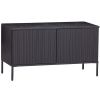 Černý borovicový TV stolek Gravia 100 x 44 cm