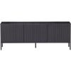 Černý borovicový TV stolek Gravia 150 x 44 cm