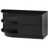 Černý borovicový TV stolek Frederica 78 x 40 cm, levý