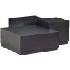 Set tří černých jasanových konferenčních stolků Pommo 70/55/40 cm