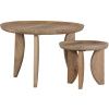 Set dvou mangových odkládacích stolků Nataj 40/70 cm