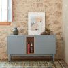 Modrošedá lakovaná komoda Teulat Corvo 140 x 40 cm -fv-interier-25