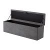 Šedá sametová lavice s úložným boxem Royal Sleeper Bragi 150 cm