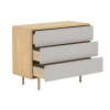 Jasanová komoda Kave Home Anielle 99 x 42 cm