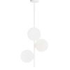 Bílé skleněné závěsné světlo Bubbly 93 cm