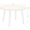 Ořechový jídelní stůl DUTCHBONE Clover 120 cm