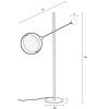 Černo zlatá kovová stojací lampa ZUIVER SIRIUS 141 cm