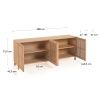 Dubová komoda Kave Home Beyla 180 x 42,5 cm