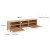 Dubový TV stolek Kave Home Beyla 180 x 42,5 cm