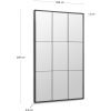 Černé kovové závěsné zrcadlo Kave Home Ulrica 160 x 100 cm