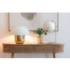 Bílo zlatá kovová stolní lampa J-line Mushroom L -fv-interier-25