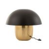 Černo zlatá kovová stolní lampa J-line Mushroom S