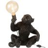 Černá stolní lampa J-line Monkoi