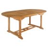 Teakový zahradní rozkládací jídelní stůl Mancala 180/240 x 90 cm