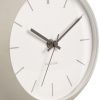 Světle šedé kovové stolní hodiny Haleen 21 cm -fv-interier-25