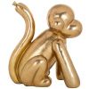 Zlatá dekorativní soška Richmond Monkey 25 cm
